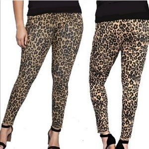 Leopard print skinny jeans Lane Bryant